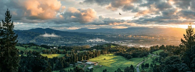 Mountain view of Costa Rica Central Valley